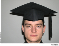  Photos Man Graduate student in dress 1 Student University black school graduation dress caps  hats head 0001.jpg